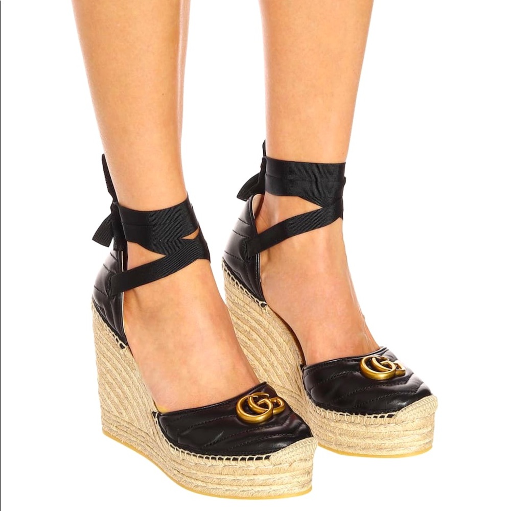 GUCCI leather platform espadrille - NWT!